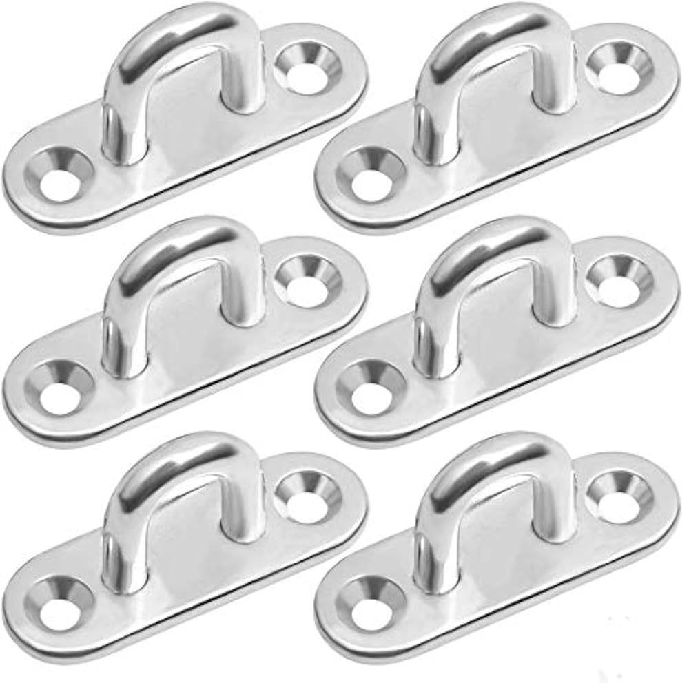 小物 JU SUMAJU 6 Pcs Pad Eye Plate, Heavy Duty Eye Plate Hook